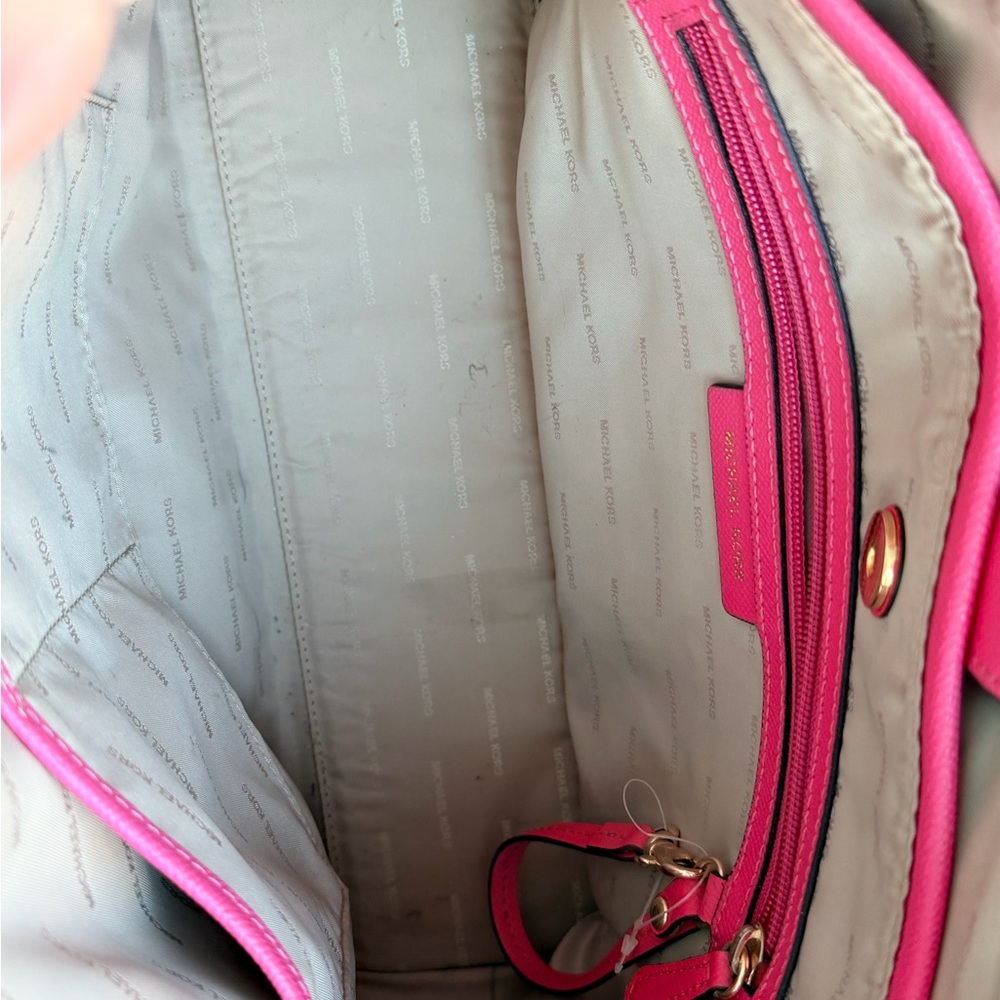 Michael Kors Pink Leather Tote with Gold Hardware - Picture 4 of 6